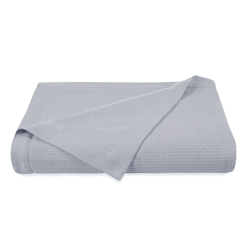 Vellux 100% Cotton Blanket - Soft, Breathable & Lightweight Thermal Blanket - All Season King Size Perfect for Layering Bed, Couch & Sofa - Hotel Quality (108x90 Inch, Blue) - Image 1